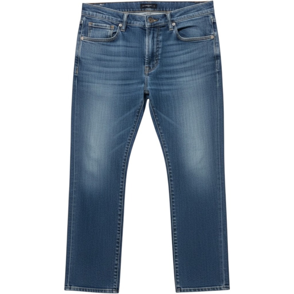 MBX Mens Slim Stretch Jeans Medium Wash Blue Denim 36x30 Slim Fit Los Angeles